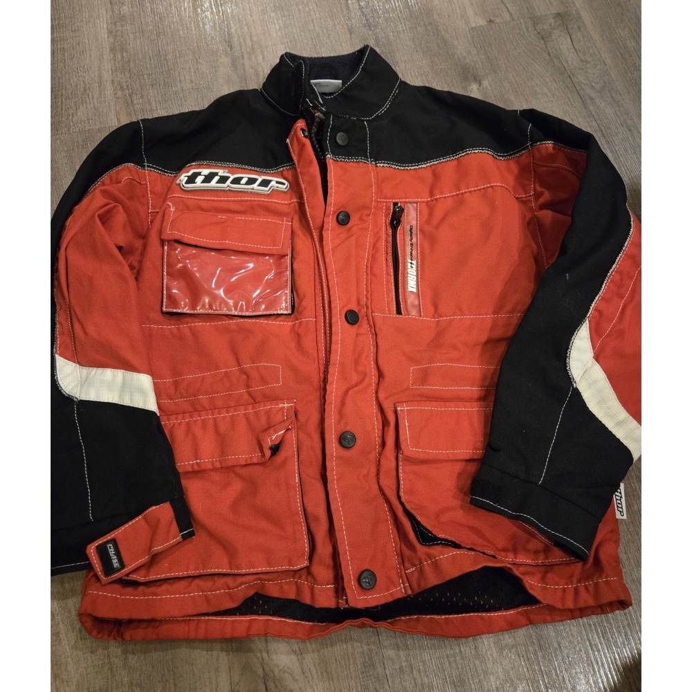 Thor MX Phase Motocross Youth Large Riding Jacket‎ Red Black